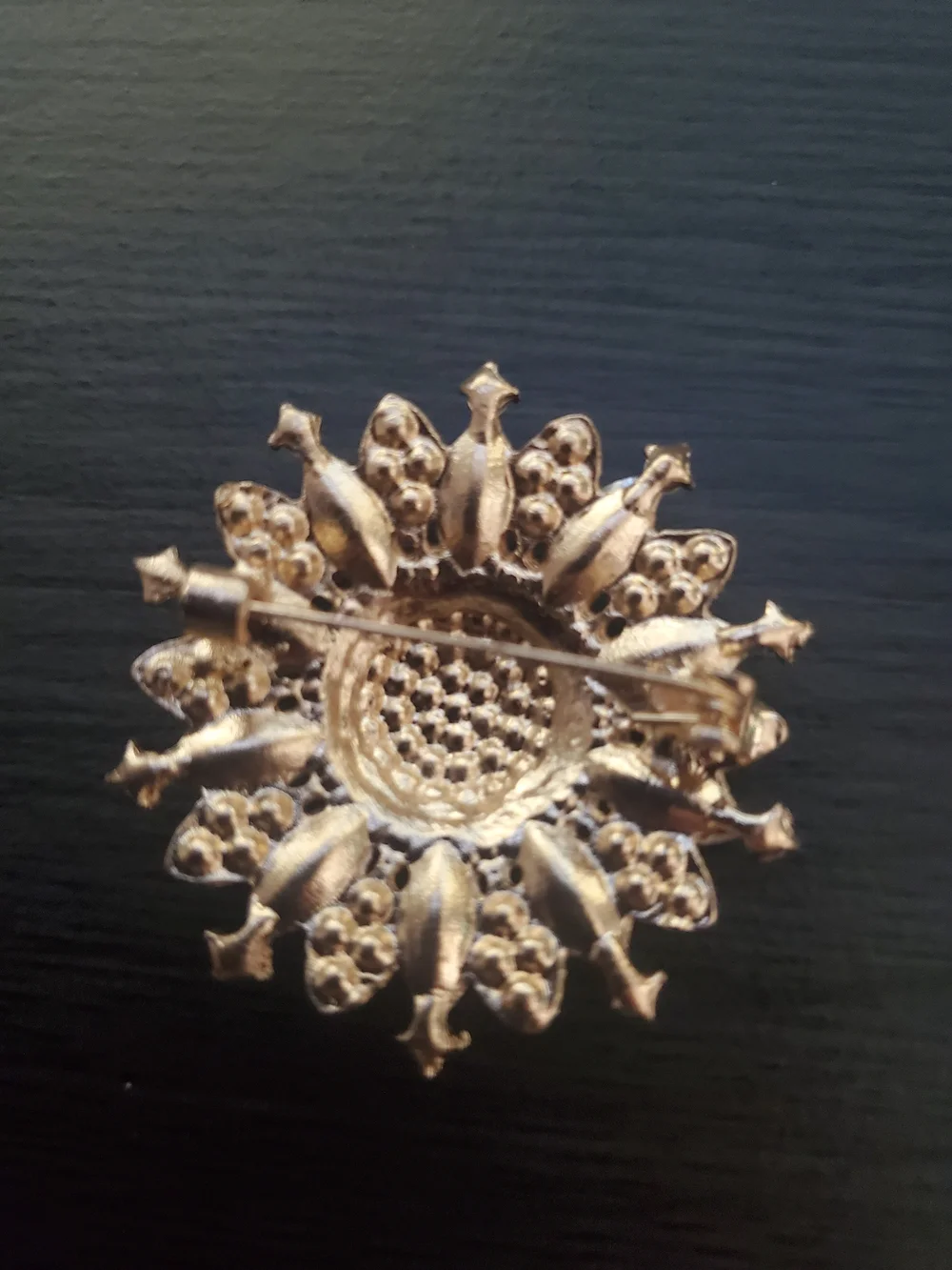 Multicolor Crystal Sunburst Brooch Pin - Gold-Tone Women's Jewelry